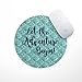 Inspirational Quote Mouse Pad- Teal Scallop Let The Adventure Begin