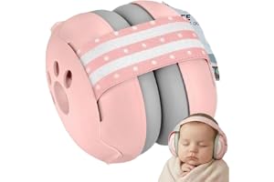 Abafador Protetor de Ruídos Infantil Bebê Ajustável Protetor Auricular de Som para Crianças e Recém-Nascidos Acalma e Protege Audição Ideal para Autismo, Viagens e Sono Fone Abafador de som