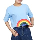 Idgreatim Women Girls Summer Harajuku Short Sleeve Tees Casual Crop Top