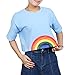Idgreatim Women Girls Summer Harajuku Short Sleeve Tees Casual Crop Top