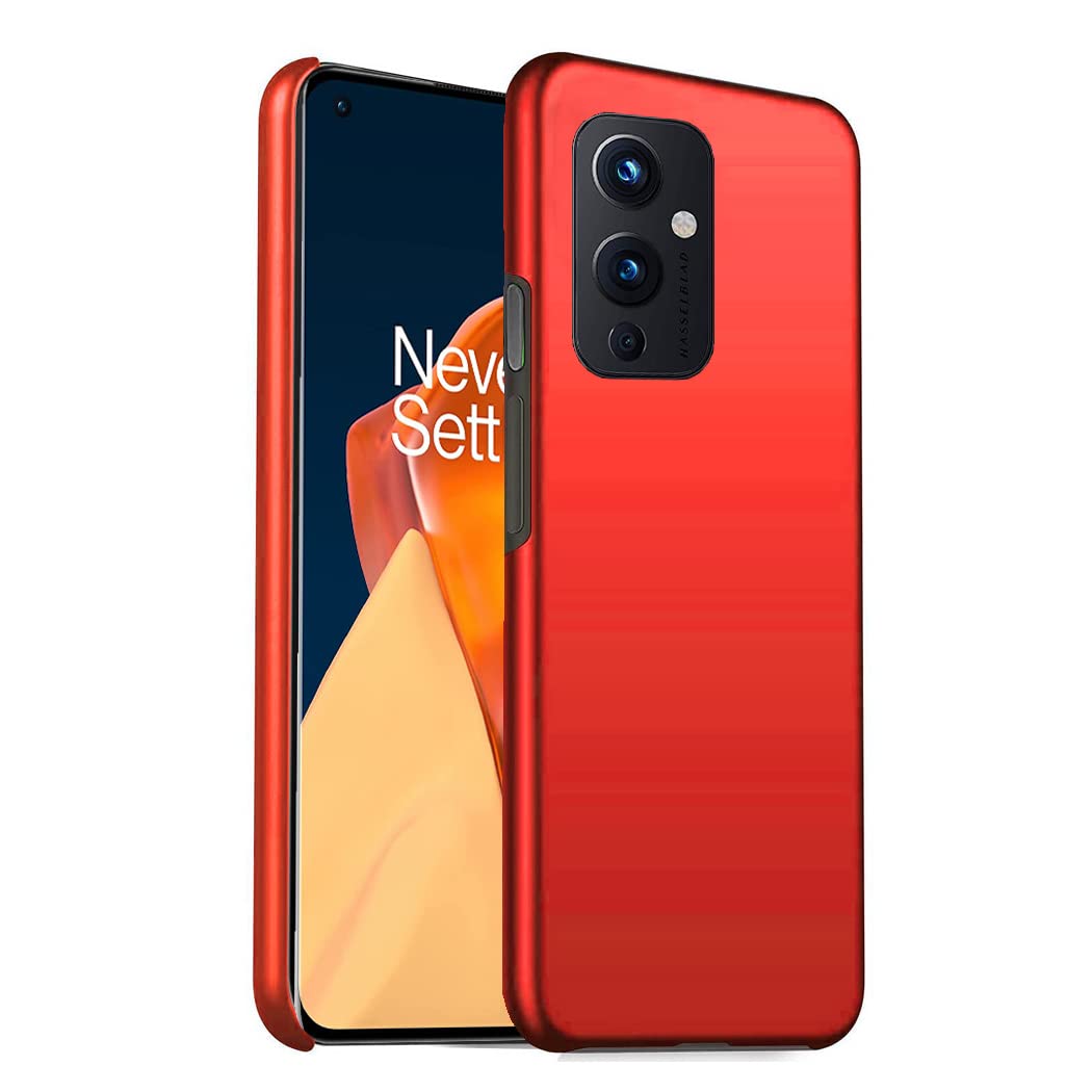 GAPlus OnePlus 9 Case Ultra Slim Thin Armour Hard Case Matte Rubberized Cover For OnePlus 9 (Red)
