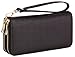 AimTrend Women’s Fashion PU Leather Zippered Clutch Wristlet Wallet Handbag with Wrist Band, Black