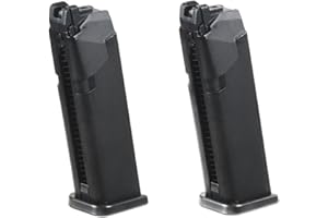 Lancer Tactical 24 Round Magazine for Tandemkross Cthulhu GBB Airsoft Pistol - (Black) x2