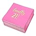 Finally 21 Party Decorations, Birthday Napkins (5 x 5 In, Hot Pink, 50 Pack)