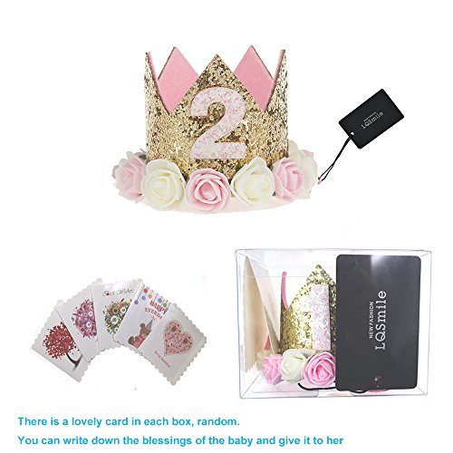image for Haomaomao Baby Princess Tiara Crown, Baby Girls/Kids First Birthday Ha