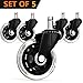 Replacement Office Chair Wheels (Set of 5) Premium Office Chair Casters For All Hard Surfaces; Rollerblade Wheel Casters For Chairs