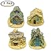 Buytra Fairy Garden Accessories Miniature Fairy Garden Stone House for Miniature Garden Ornaments Dollhouse Decor, Set of 4