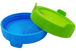 Sprouting Lids jar Sprouting Lids Plastic Sprouting Lids with Stainless Steel Screen for Wide Mouth to Grow Beans Sprouts