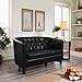 Modway Prospect Upholstered Contemporary Modern Loveseat In Black Faux Leather