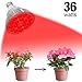 FAMURS 36W LED Grow Light Bulb with Deep Red 660nm Grow Lamp for Indoor Plants Flowering, Bloom