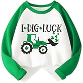 Kids St Patricks Day Shirt Boys Girls Saint Patrick's Shamrock Clover Lucky Graphic Tees Toddler Long Sleeve Tops Green