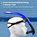 ZIONOR T1 Snorkel Lap Swimming Swimmer Training Diving Snorkeling Comfortable Mouthpiece One-Way Purge Valve for Pool Open Water - Blue