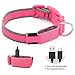 Domagiker LED Dog Collar Rechargeable - Waterproof Light Up Dog Collars, Adjustable Glow in The Dark Pet Collar, Safety Dog Lights for Night Walking (Large, Pink)