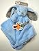 Nunu Blankets & Beyond Blue Plush Bunny Security Blanket Pacifier Holder 15