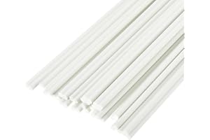 MECCANIXITY 20pcs 10 Inch Plastic Welding Rods PVC Welding Strips Welder Rods for Plastic Welder,Car Bumper, Kayak Repair, Wh