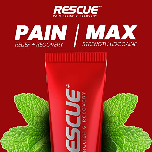 Rescue Lidocaine Cream for Joints, Nerve, Knee Pain and Shoulder Pain