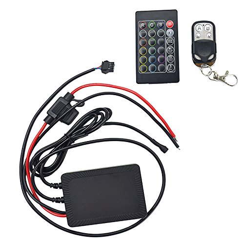 NBWDY Universal 18 Kinds of Color Dual IR/RF Wireless Remote Control Led RGB Controller for Motorcycle bike led accent strip light kit