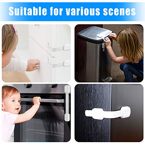 image for DAGEDA Multipurpose Baby Safety Cabinet Lock Latch Kit - No Tools -Top