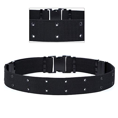 Survival Tactical Belt, Emergency Fire Rescue Rigger Waist Belt Military CQB Belt Black