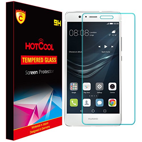 Huawei P9 Lite Screen Protector - HOTCOOL [Tempered Glass] Screen Protector With 0.26mm Ultra Thin 9H Hardness 2.5D Round Edge For Huawei P9 Lite 5.2 Inches Smartphone, Tempered Glass