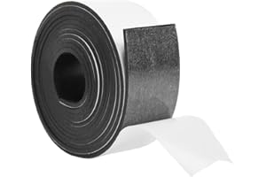 DEVNOL Neoprene Solid Rubber Strips with Adhesive Backing 1/8 (.125)" Thick X 2" Wide X 10'Long Grade 65A for Gasket, Surface Protection, Sealing
