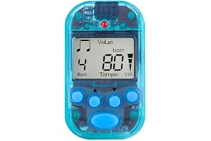 Floweringbeter Mini Digital Metronome Designed for Musicians Clear LCD Display with Convenient Clip Attachment for Portabilit
