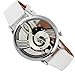 Hemlock Personal Men's Womens Music Note Pattern Watches PU Leather Band Quartz Wrist Watches White