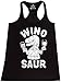Shop4Ever® Wino Saur Women's Racerback Tank Top Funny Tank Tops