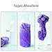 SOFTOWN Microfiber Hair Drying Towel Wrap Super Absorbent for Women with Short Hair (9 x 12 inch, Purple-Short-2 Pack)