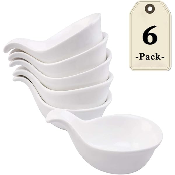 Kitchen & Dining Chip & Dip Sets Ceramic Serving Spoons Sauce Holders