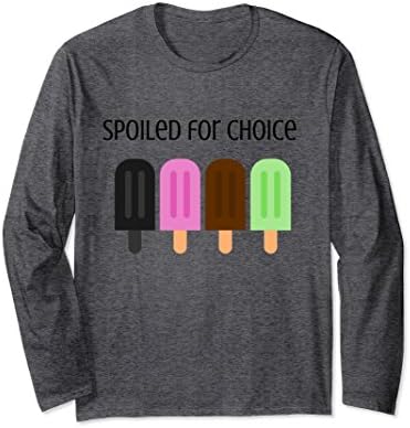 Unisex Spoiled for Choice Popsicles Long Sleeve Shirt 2XL Dark Heather