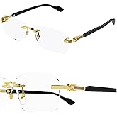 Gucci GG1221O Designer Fashion Eyeglasses Stylish Vintage Rimless Frame Eyewear with Luxury eSHADES Kit - Embrace Sophistication and Elegance