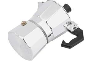 Aluminum Italian Type Moka Pot Espresso Coffee Maker for Stove Home Office Use Easy to Operate and Clean Sturdy with Ergonomi