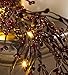 Plow & Hearth Battery Operated Lighted Holiday Berry Garland, Cordless Flexible Holiday Decorations, Festive Accent, 32 LED Lights, Auto-Shut Off/On Function, 72