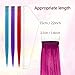 TOFAFA 22 inch Colored Hair Extensions,Multi-colors Party Highlights Clip in Synthetic Hair Extensions (22 Pcs Colorful Set)thumb 4