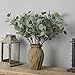 Eucalyptus Leaves Artificial leaf Artificial Greenery Silver Dollar Eucalyptus Leaf Spray in Green Artificial Greenery Holiday Greens Christmas Greenery Leaves for Wedding Party Home Decor, 25.6