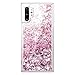 Caka Case for Galaxy Note 10 Plus Glitter Case Liquid Bling Luxury Fashion Flowing Floating Sparkle Shining Glitter Soft TPU Clear Women Girls Case for Samsung Galaxy Note 10+ Plus 5G (Rose Gold)