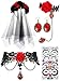 Hicarer Halloween Day of the Dead Costume Gothic Wedding Costume for Women Halloween