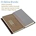 newestor Kraft File Folder + Zipper Pouch & Card Sleeve Travel Accessories Kit for Standard Size Travelers Notebook, 4.25