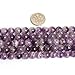 8mm round natural amethyst gemstone beads strand 15