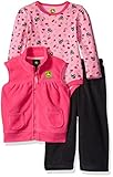 John Deere Girls' Flower Ditsy Set, Medium Pink/Magenta/Black, 6-9 Months