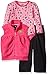 John Deere Girls' Flower Ditsy Set, Medium Pink/Magenta/Black, 6-9 Months