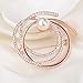 Tagoo Multi Circles Vintage Brooch Fashion Safety Pin Clip in Crystal Pearl for Women&Girls, Wedding/Banquet/Bouquet