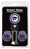 Team Golf NCAA Kansas State Wildcats Divot Tool with 3 Golf Ball Markers Pack, Markers are Removable Magnetic Double-Sided Enamel