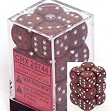 d6 16mm 12 Dice Set Speckled Silver Volcano CHX25744