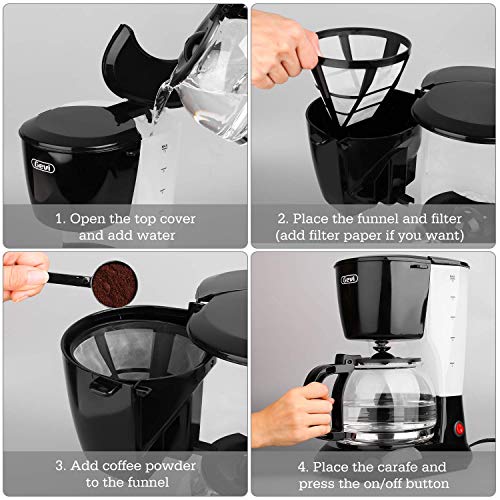 Gevi Coffee Maker 5 Cup with Small Drip Coffeemaker