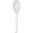 Dixie 5.88" Medium-Weight Polystyrene Plastic Teaspoon by GP PRO (Georgia-Pacific), White, TM217, (Case of 1,000), 1 Box/Case