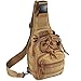 Tactical Shoulder Bag,1000D Outdoor Military Molle Sling Backpack Sport Chest Pack Daypack Bags for Camping, Hiking, Trekking, Rover Sling (Tan)