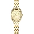 SHENGKE SK Women’s Oval-Shaped Crystal-Accented Solid Alloy Steel Bracelet Watch