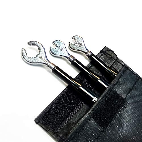 SABLUE Bike Bicycle repair tools Bicycle Wheel Spoke Nipple Wrench Wrenches Tool Kit (11G/12G, 14G/15G, MAVIC 7/9mm, Flashlight, Bag) - Thumbnail 4
